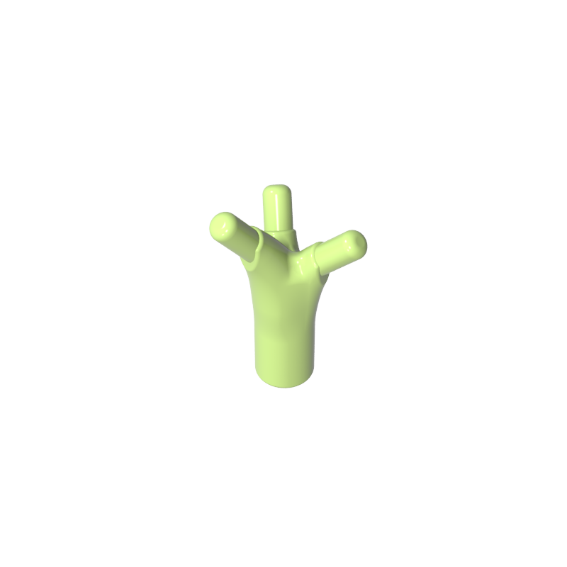 Three buds, branches, tentacles