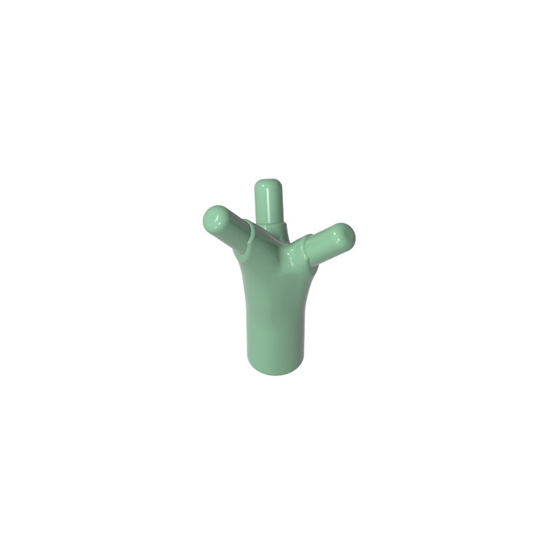 Three buds, branches, tentacles