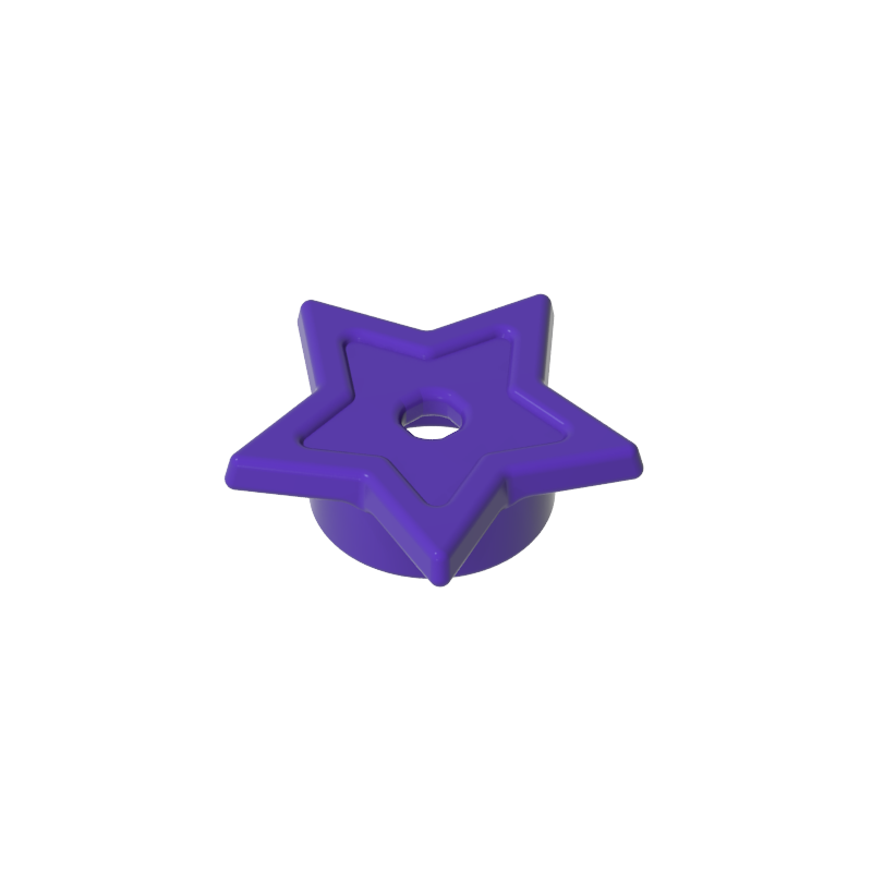 Decoración de estrella de cinco puntas de 1x1