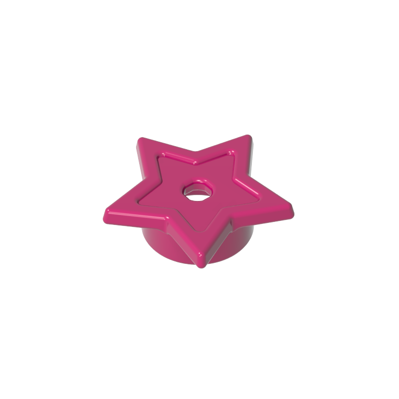 1x1 pieza decorativa estrella de cinco puntas