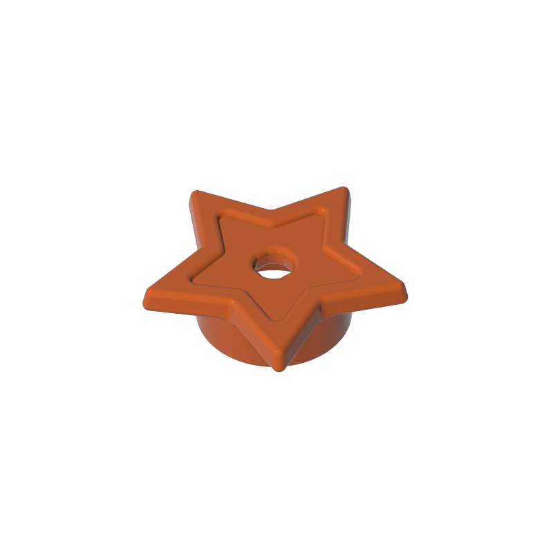 1x1 Pieza Decorativa Estrella De Cinco Puntas