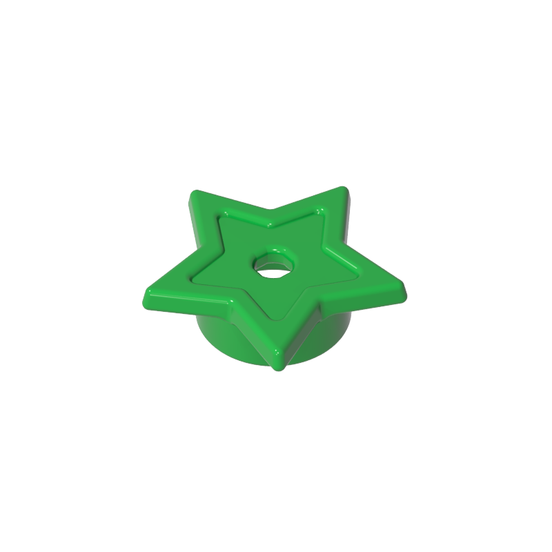 1x1 pieza decorativa estrella de cinco puntas