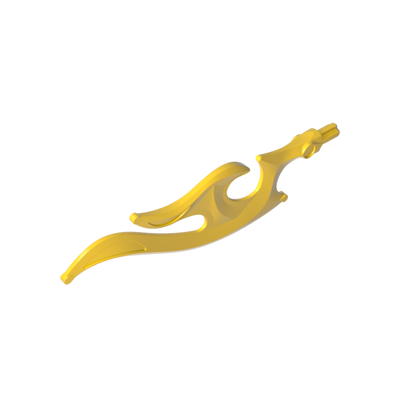 Cuchillo ondulado de hoja de llama
