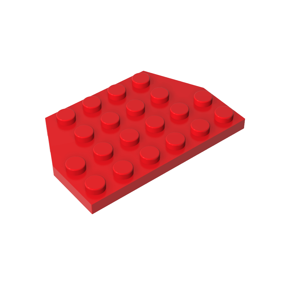Placa de cuña de 4 x 6 esquinas cortadas-MyGobricksEs