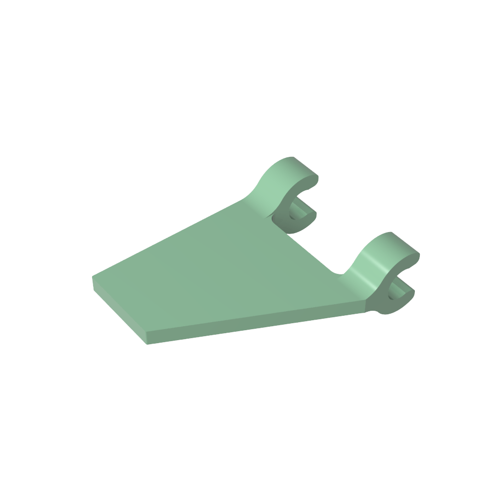 Bandera trapezoidal 2 x 2 con 2 clips [clips en U gruesos]-MyGobricksEs