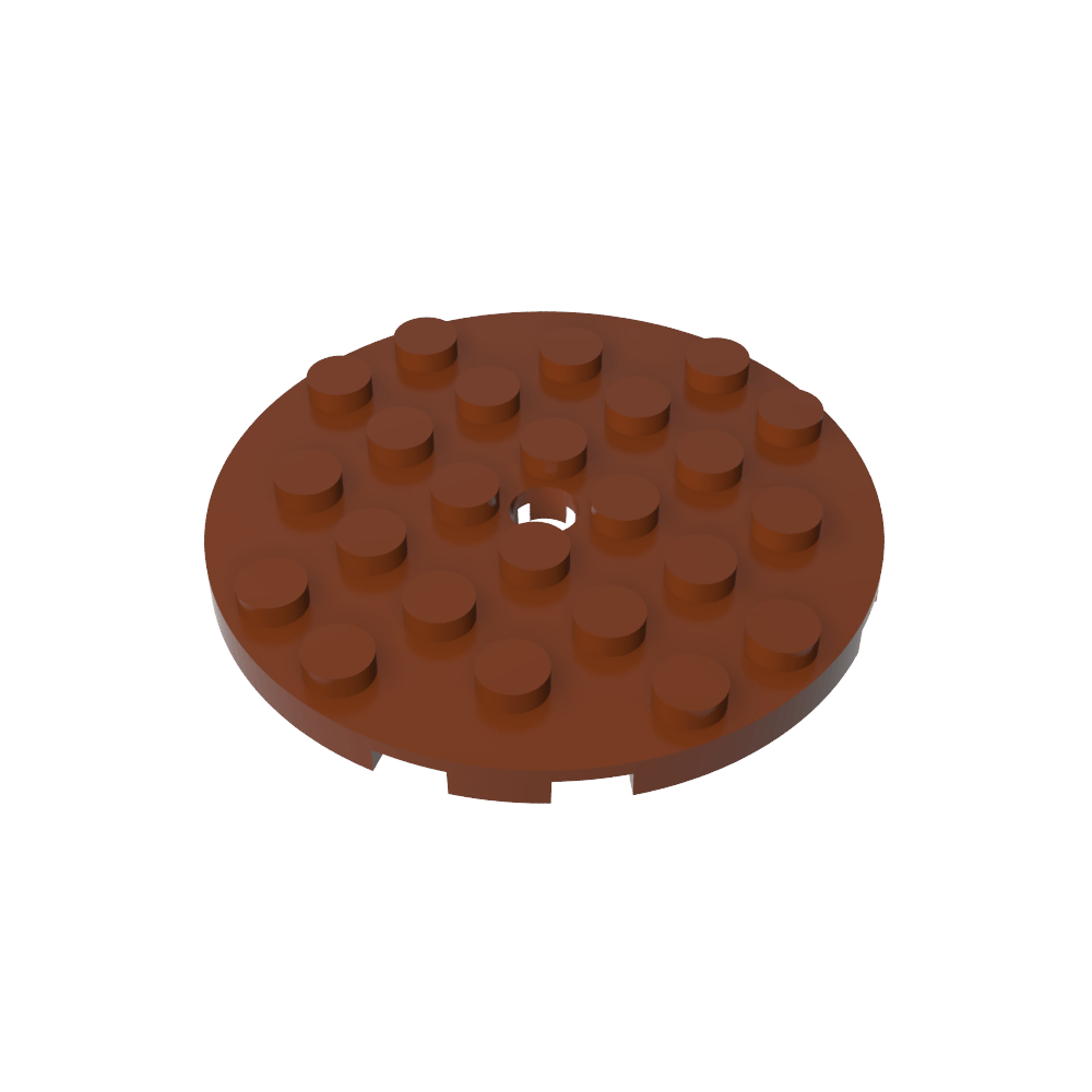 Plato redondo 6 x 6 con agujero-MyGobricksEs