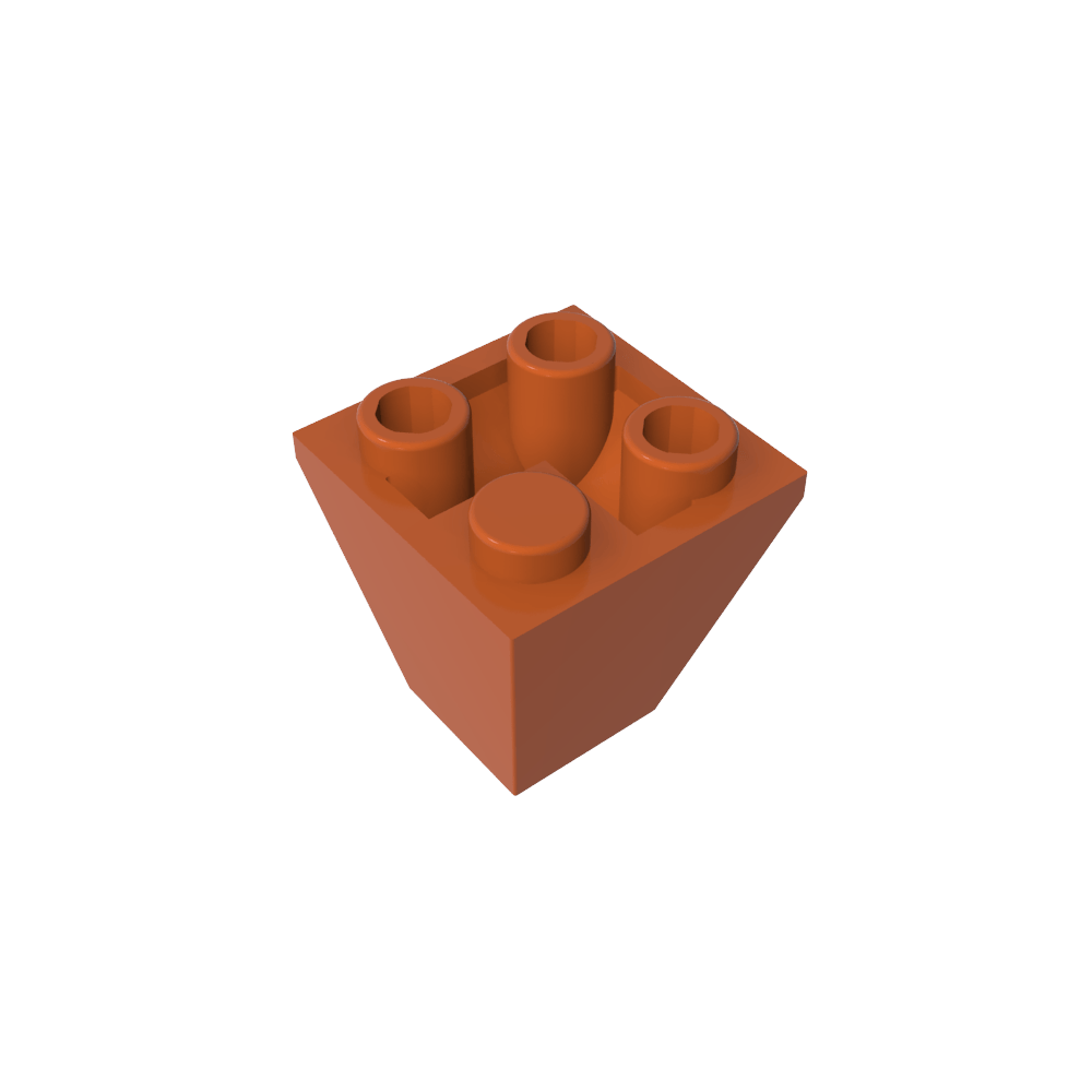 Pendiente Invertida 45° 2 x 2 Doble Convexa-MyGobricksEs