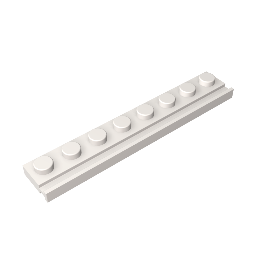 Placa especial 1 x 8 con riel para puerta-MyGobricksEs