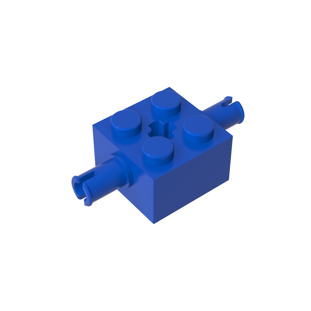 Ladrillo especial 2 x 2 con 2 pasadores y agujero para eje-MyGobricksEs