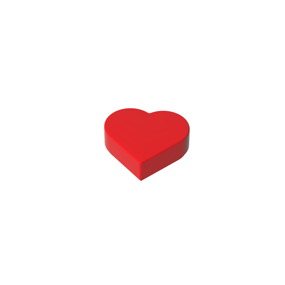 Azulejo 1 x 1 Corazón-MyGobricksEs