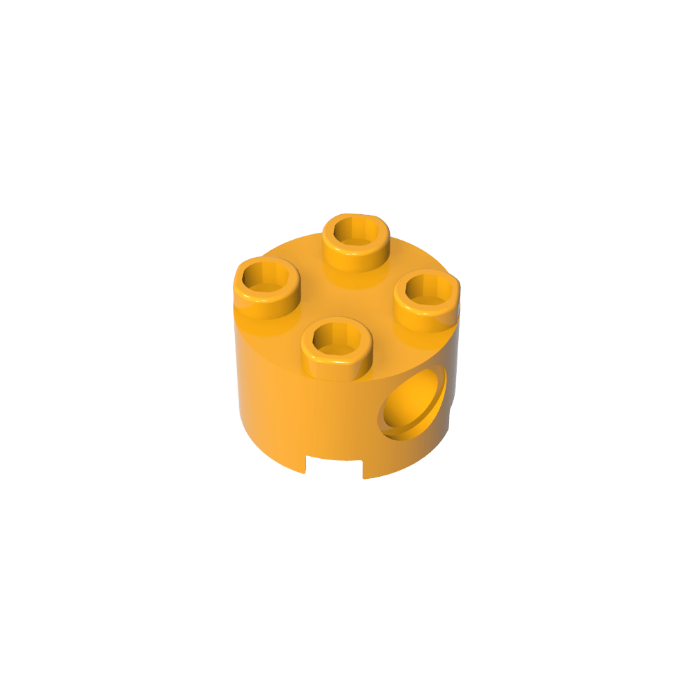Ladrillo redondo 2 x 2 con agujeros para pasadores-MyGobricksEs