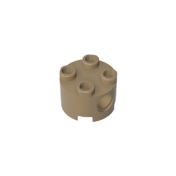 Ladrillo redondo 2 x 2 con agujeros para pasadores-MyGobricksEs