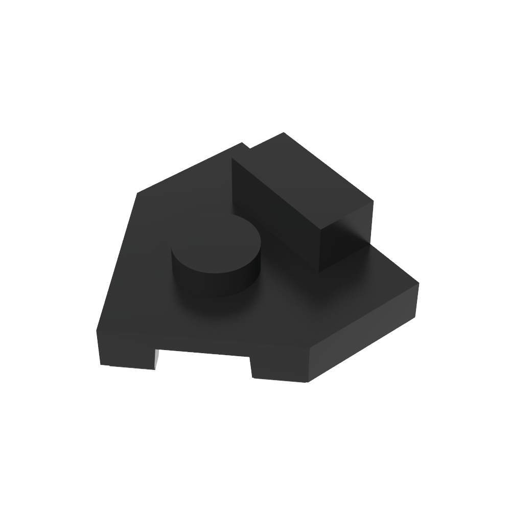 Placa especial de cuña de 2 x 2, perno central, pestaña elevada de 1 x 1/2-MyGobricksEs