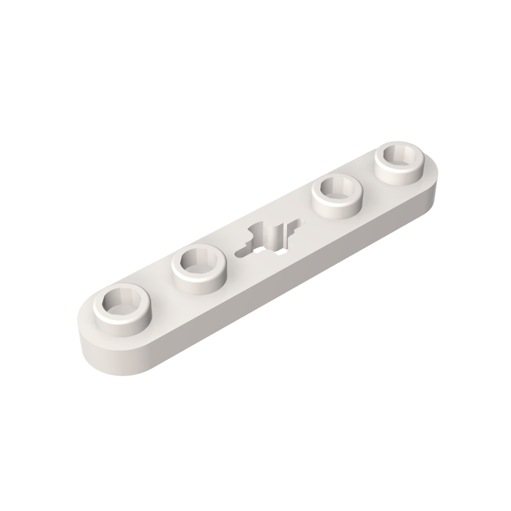 Placa técnica 1 x 5 con extremos lisos, 4 pernos y orificio para eje central-MyGobricksEs