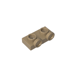 Placa, Modificada 1 x 2 con 2 puntos salientes Invertida-MyGobricksEs