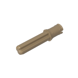 Pasador de eje Technic 3L con crestas de fricción longitudinales y eje 2L-MyGobricksEs