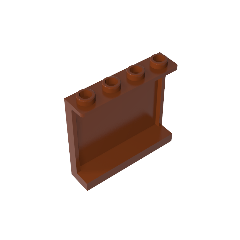 Panel 1 x 4 x 3 [Soportes laterales/Montantes huecos]-MyGobricksEs