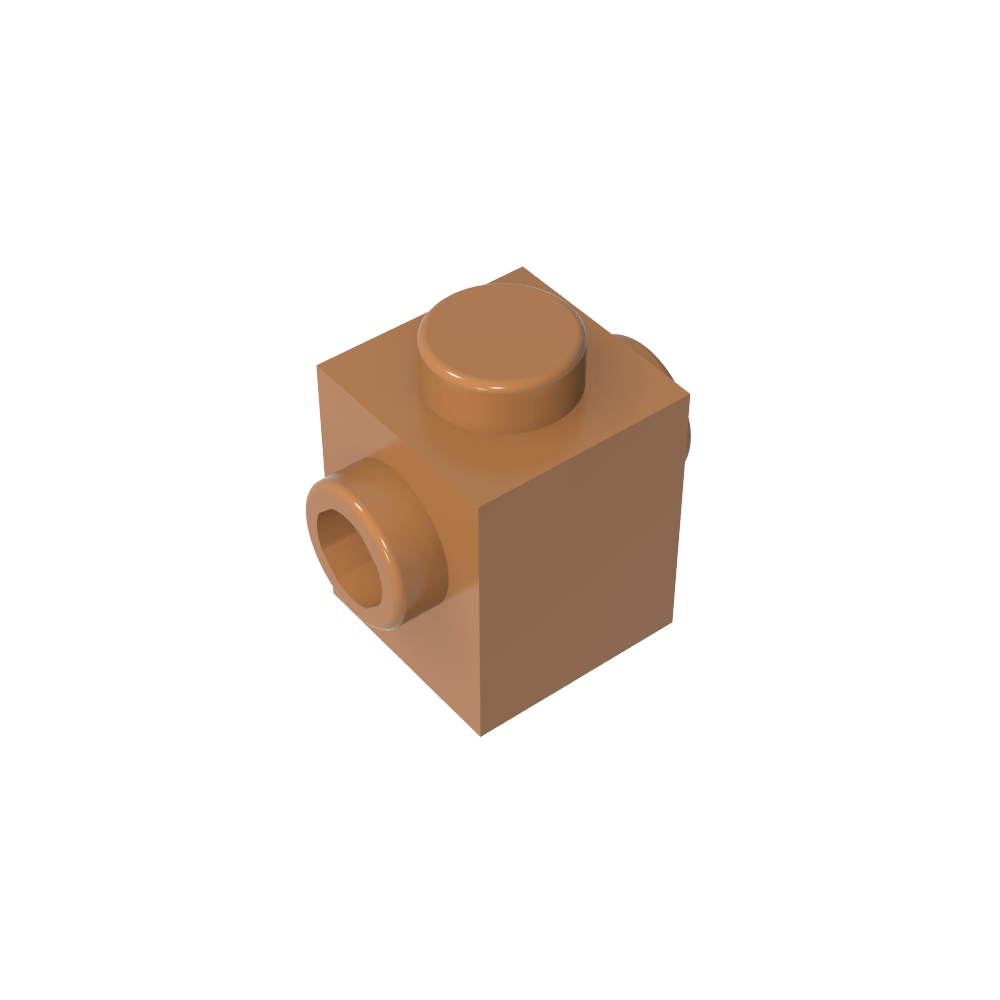 Ladrillo especial 1 x 1 con tacos en 2 lados-MyGobricksEs