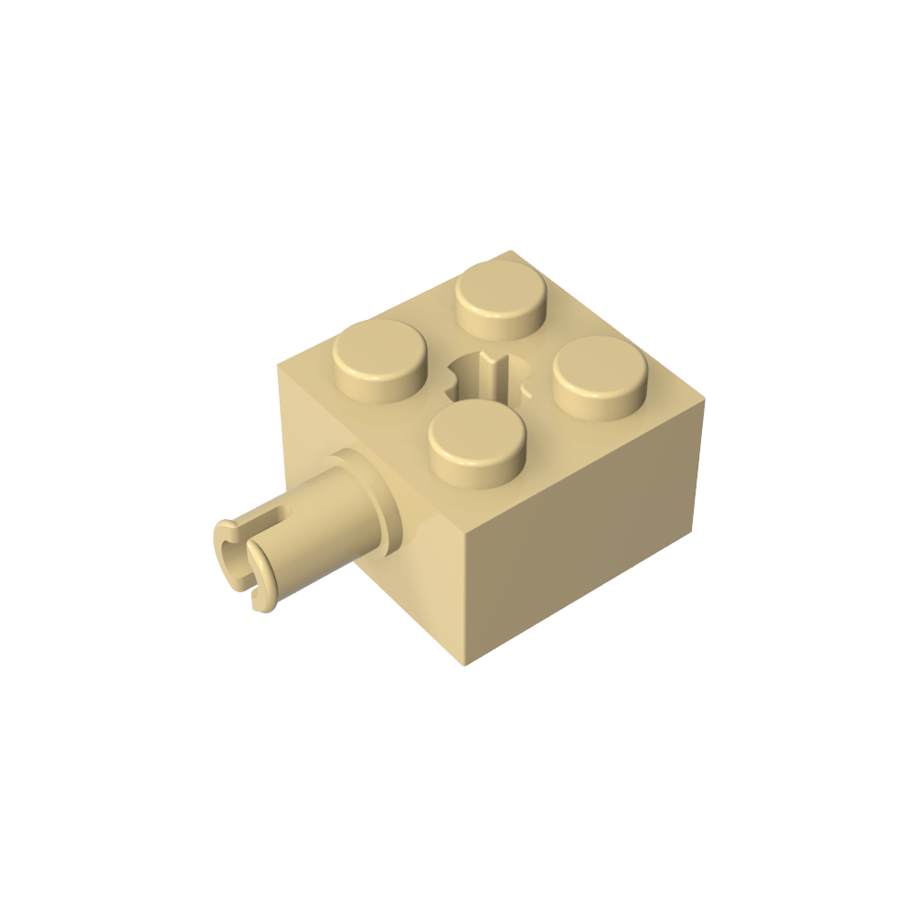 Ladrillo especial 2 x 2 con pasador y agujero para eje-MyGobricksEs