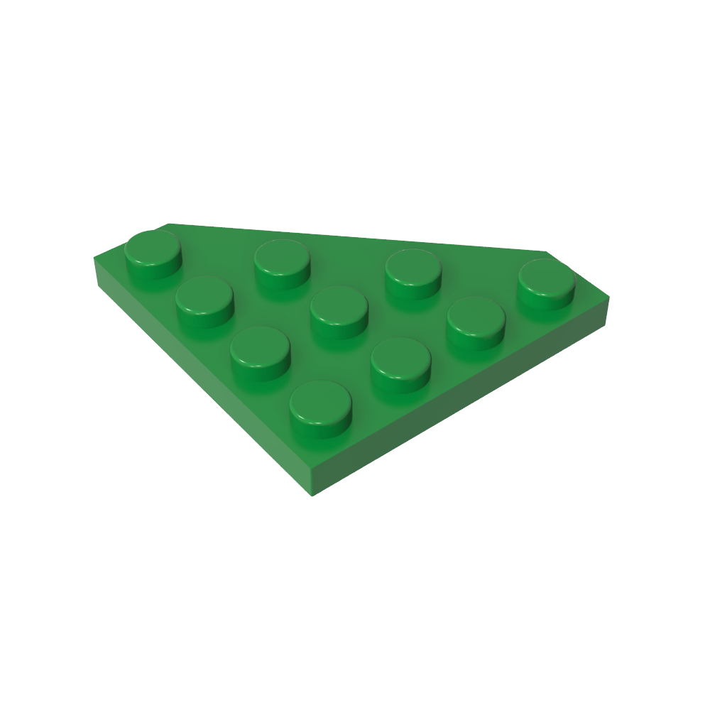 Placa de cuña de 4 x 4 con esquina cortada-MyGobricksEs