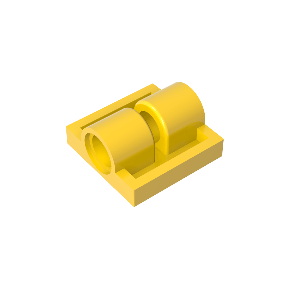 Placa especial 2 x 2 con 2 orificios para pasadores-MyGobricksEs
