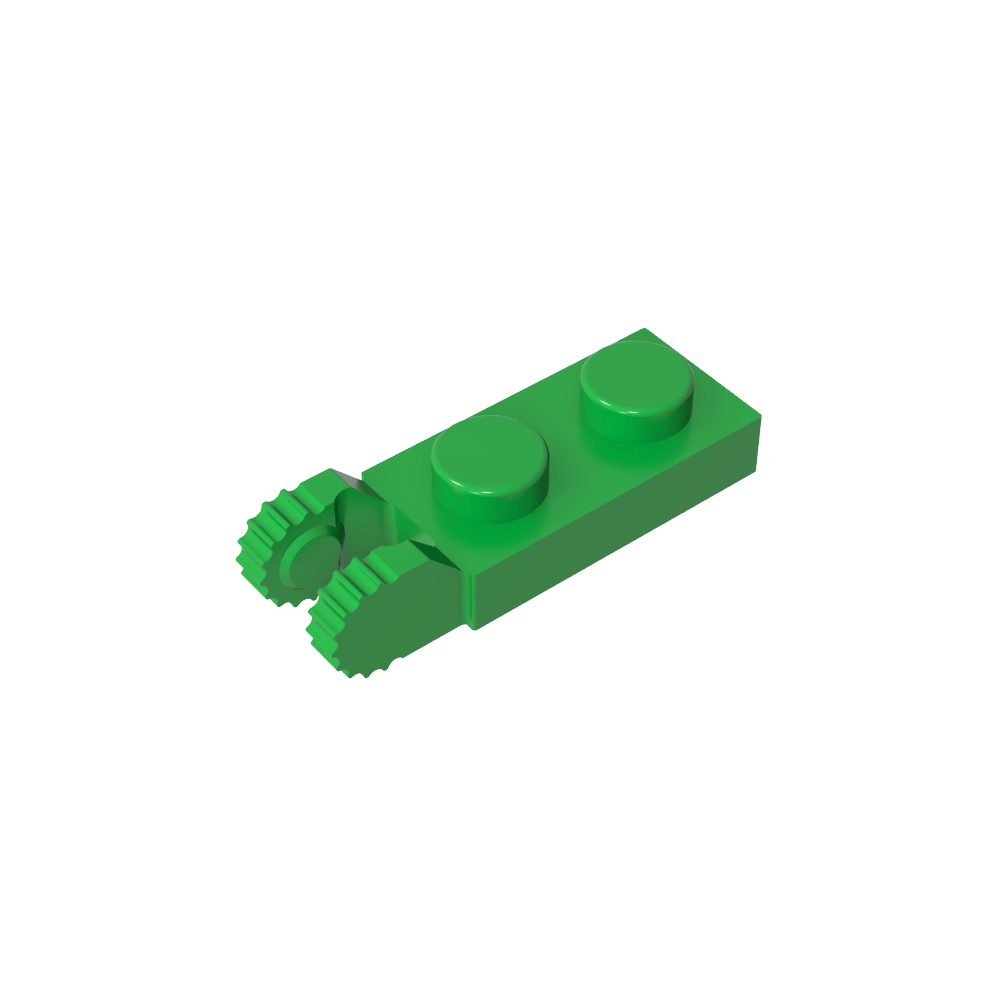 Placa de bisagra 1 x 2 con bloqueo con 2 dedos en el extremo, con ranura-MyGobricksEs