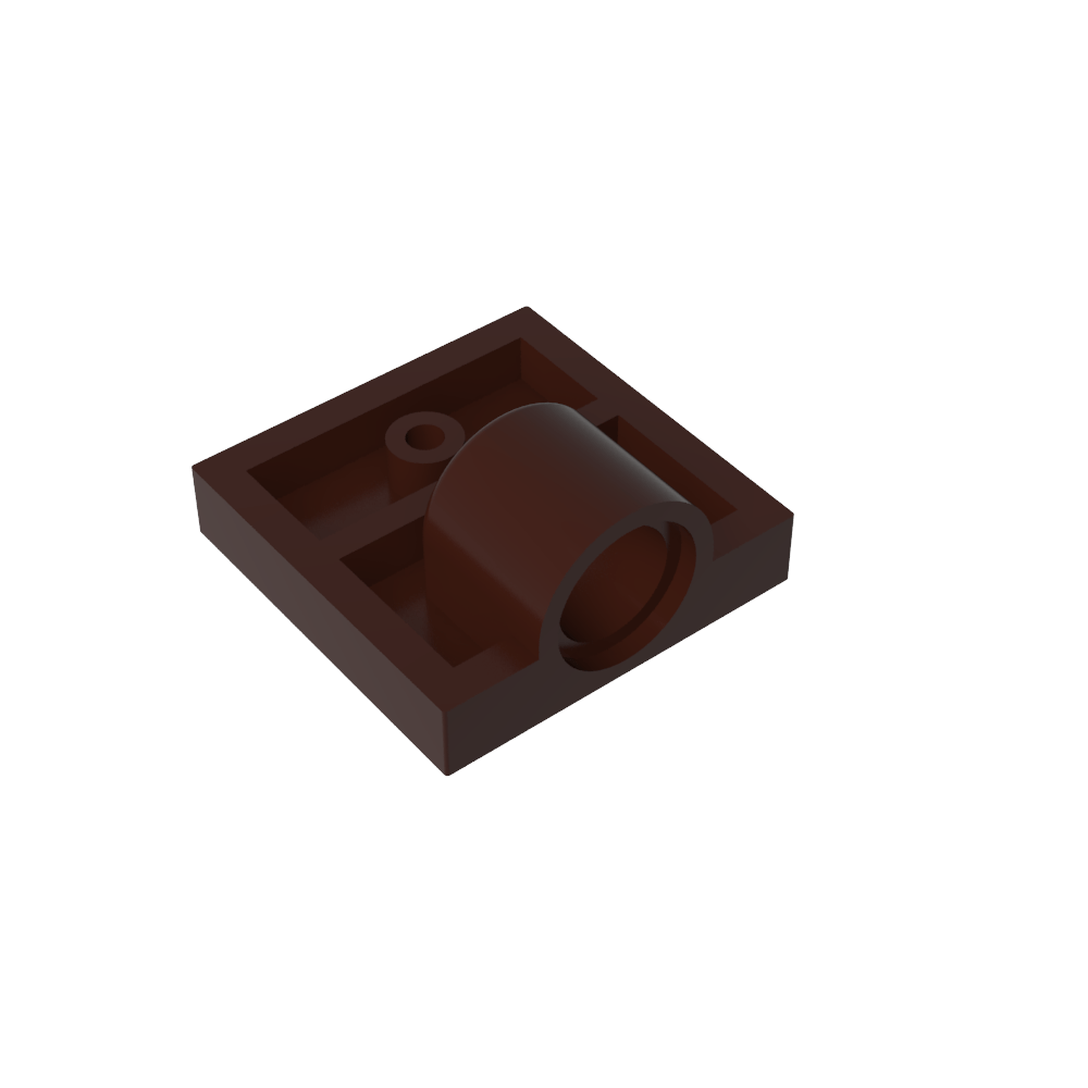 Placa Especial 2 x 2 con 1 Orificio para Pasador [Costilla Inferior Completa]-MyGobricksEs