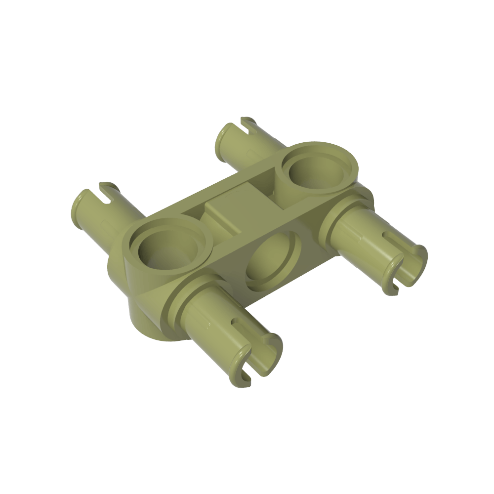 Conector Technic Pin Hub Perpendicular 3L con 4 Pines-MyGobricksEs