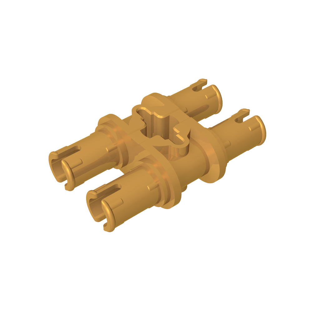 Pasador doble técnico con orificio para eje-MyGobricksEs