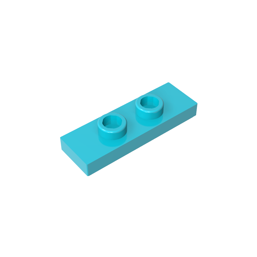 Placa especial 1 x 3 con 2 pernos con ranura y soporte interior para pernos (puente)-MyGobricksEs
