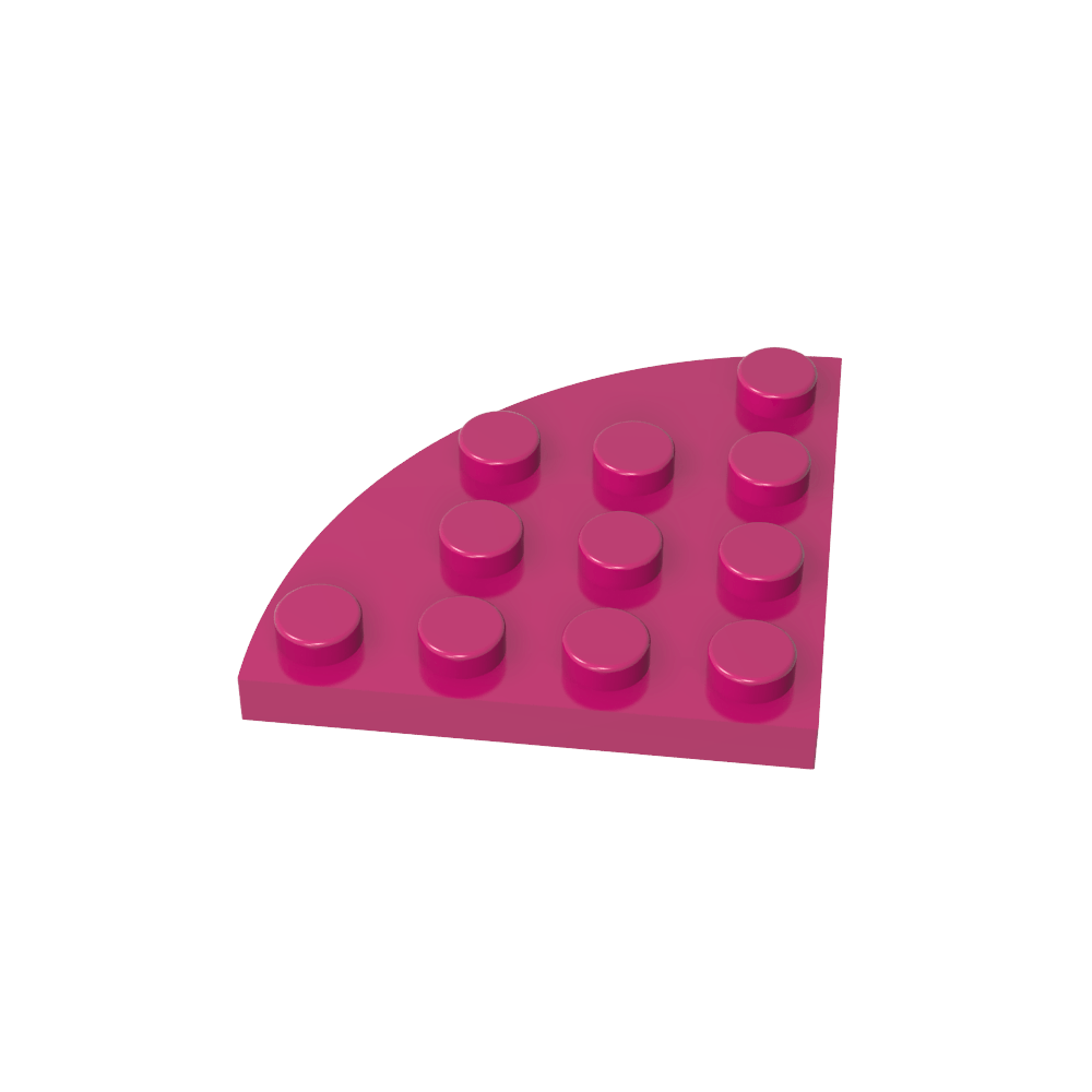Placa de esquina redonda 4 x 4-MyGobricksEs