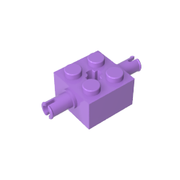 Ladrillo especial 2 x 2 con 2 pasadores y agujero para eje-MyGobricksEs