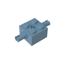 Ladrillo especial 2 x 2 con 2 pasadores y agujero para eje-MyGobricksEs