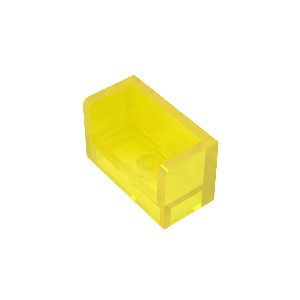 Panel 1 x 2 x 1 con esquinas redondeadas y 2 lados-MyGobricksEs