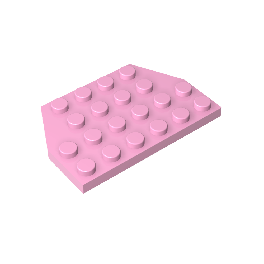 Placa de cuña de 4 x 6 esquinas cortadas-MyGobricksEs