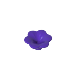 Planta, Kit de accesorios para exterior, Flor con 6 pétalos redondeados y alfiler-MyGobricksEs