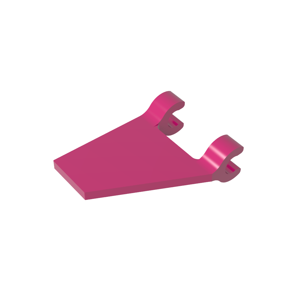 Bandera trapezoidal 2 x 2 con 2 clips [clips en U gruesos]-MyGobricksEs