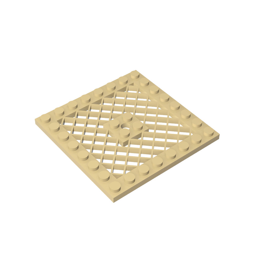 Placa especial 8 x 8 con rejilla [agujero en el centro]-MyGobricksEs