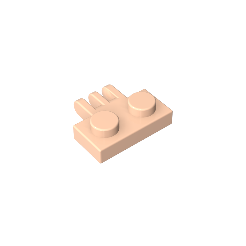 1x2 Con Una Placa De Bisagra De Tres Dedos En Un Lado.