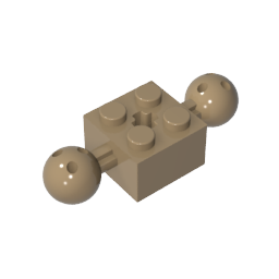 Technic Brick Special 2 x 2 con bolas de 10,2 mm con agujeros y agujero para eje-MyGobricksEs