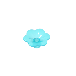 Planta, Kit de accesorios para exterior, Flor con 6 pétalos redondeados y alfiler-MyGobricksEs