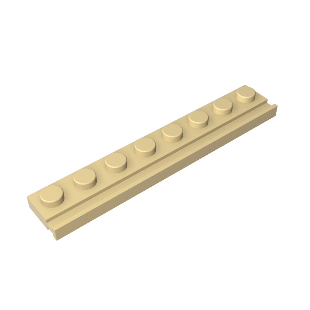 Placa especial 1 x 8 con riel para puerta-MyGobricksEs