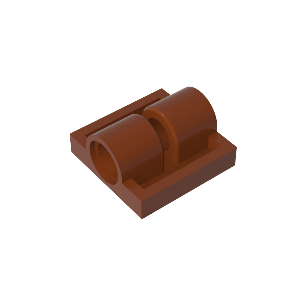 Placa especial 2 x 2 con 2 orificios para pasadores-MyGobricksEs