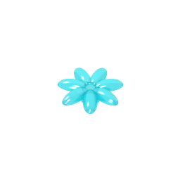 Planta, Kit de accesorios para exterior, Flor con 7 pétalos finos y alfiler-MyGobricksEs
