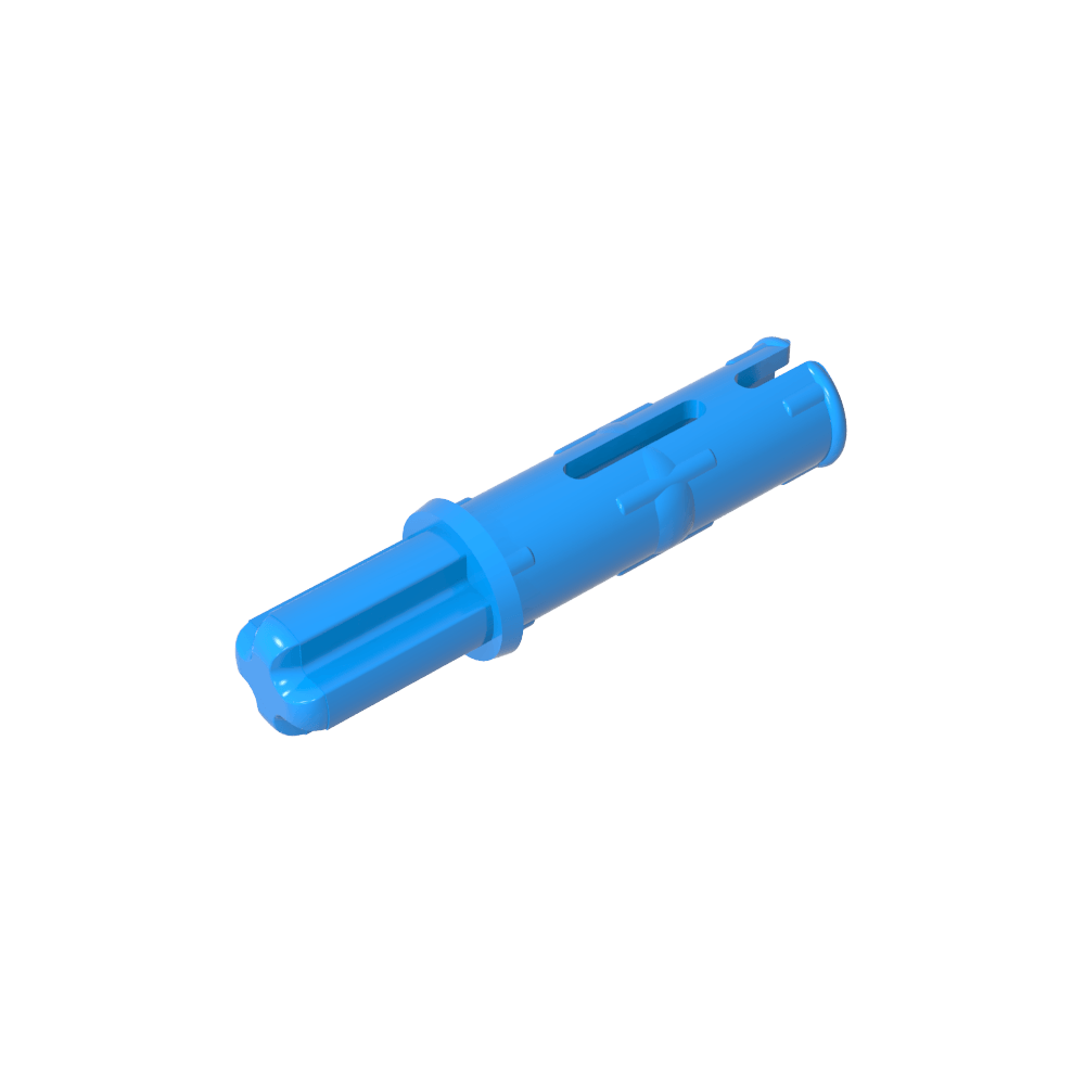 Pasador de eje Technic 3L con crestas de fricción longitudinales y eje 1L-MyGobricksEs