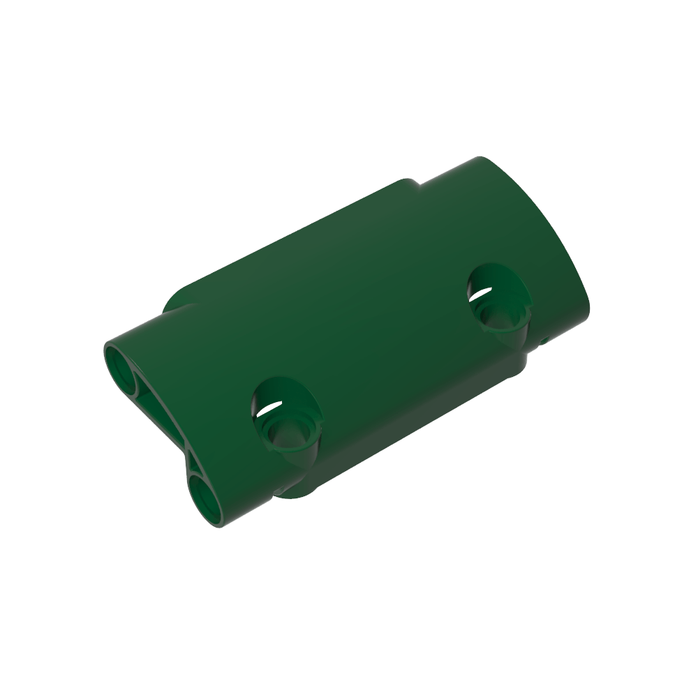 Panel técnico curvo de 7 x 3 con 2 orificios para pasadores en la superficie del panel-MyGobricksEs
