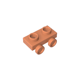 Placa modificada 1 x 2 con 2 puntos salientes-MyGobricksEs