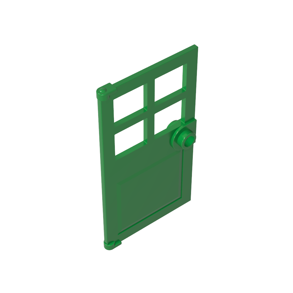 Puerta 1 x 4 x 6 con 4 paneles y manija de perno-MyGobricksEs