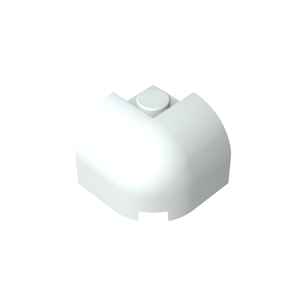 Ladrillo curvo 2 x 2 x 1 1/3 con parte superior curva - Esquina-MyGobricksEs