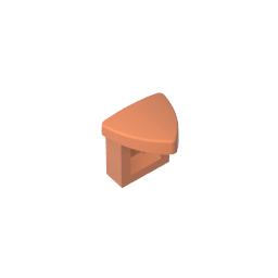 Parte del Cuerpo Animal, Oreja de Perro, Placa Especial 1 x 1-MyGobricksEs
